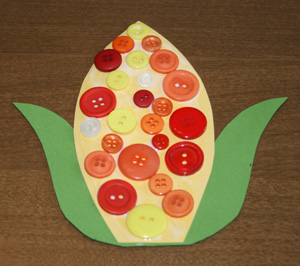 Fall Craft Ideas on Button Indian Corn Craft