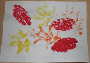 fall leaf print craft