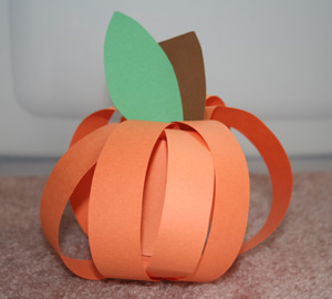 Pumpkin Craft Ideas Kids on This Paper Strip Pumpkin May Be More Suitable For Older Children