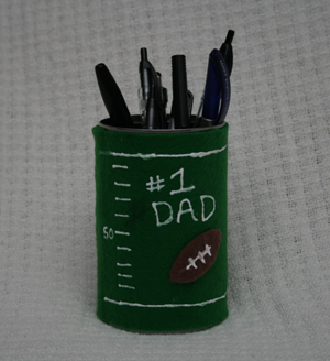 fathers day football pen holder