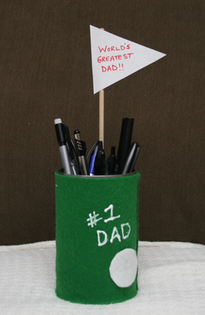 fathers day golf pencil holder