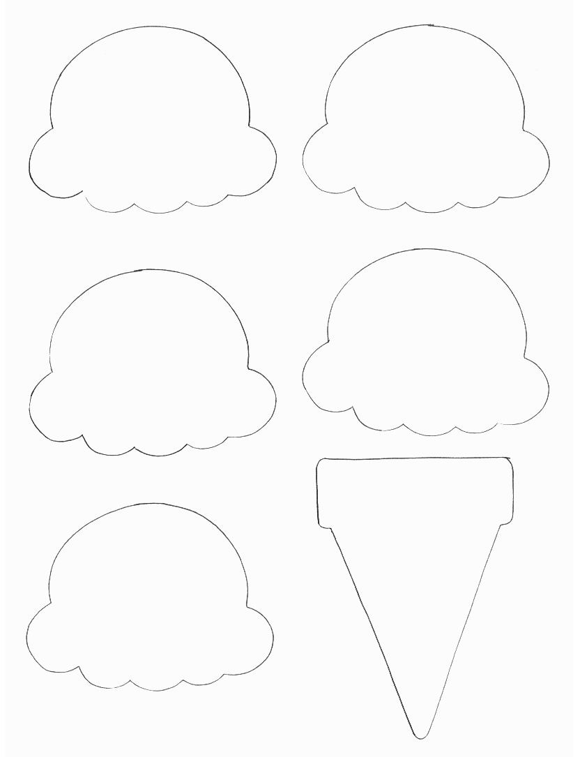 Free Printable Ice Cream Cones And Scoops