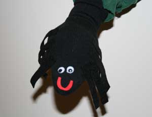 spider sock puppet craft