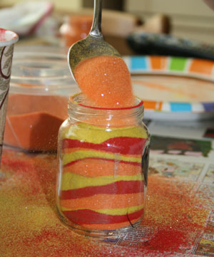 sand pumpkin craft
