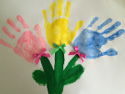 handprint flowers craft