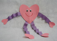 Preschool Crafts for Kids*: Valentine's Day Heart Man Craft