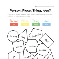 First Grade Noun Worksheets | All Kids Network