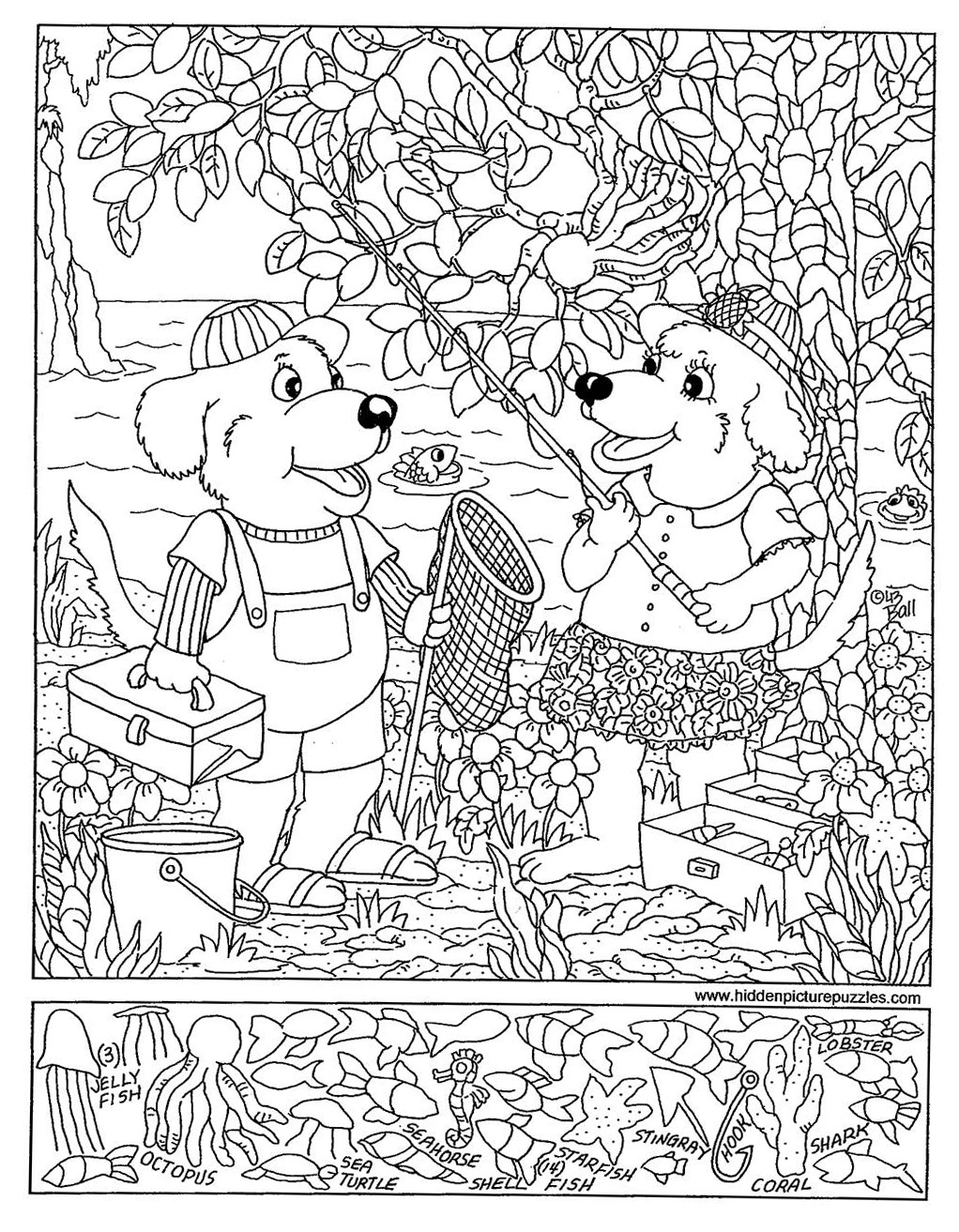Hidden Pictures Page Print Your Hidden Pictures Fishing Page All 