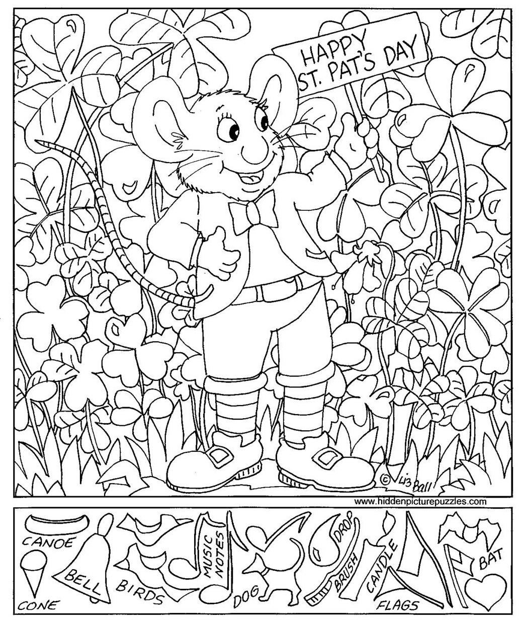 printable hidden picture coloring pages - photo #14