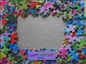 100th day puzzle piece picture frame craft
