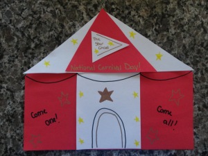 paper circus tent craft