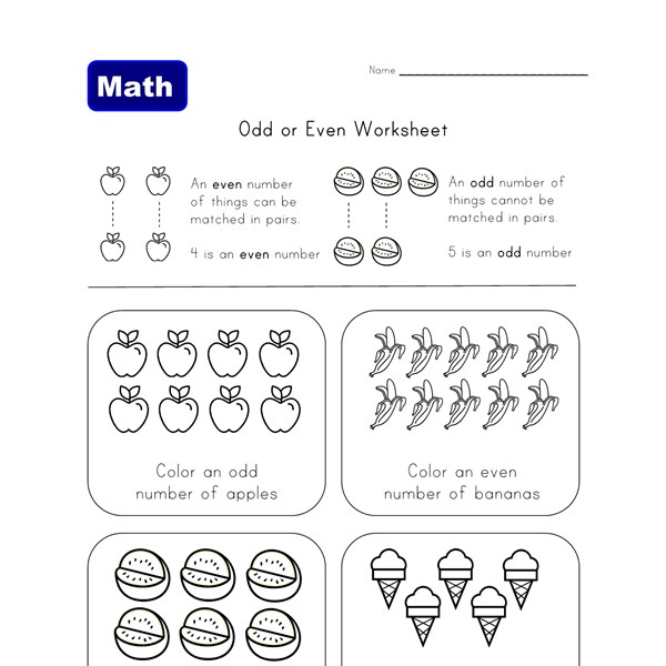 Odd And Even Worksheets 2nd Grade Math Sketch Coloring Page