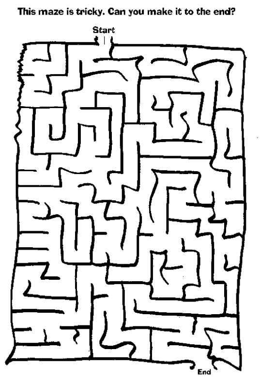 Printable Mazes - Print your Maze Tricky puzzle | All Kids Network