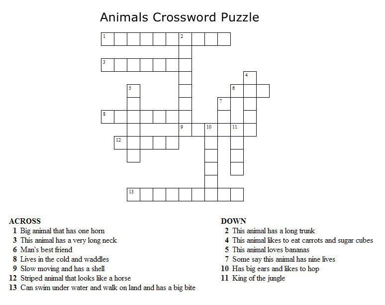 Crossword+puzzles+for+kids