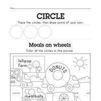 Draw and Find Shapes Worksheets | All Kids Network