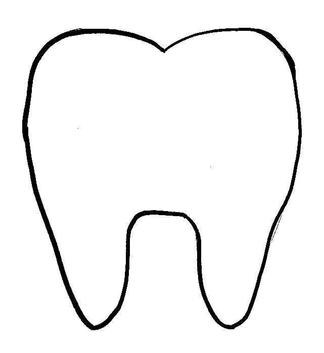 toothtemplate.gif 641×699 pixels Tooth template, Coloring pages for