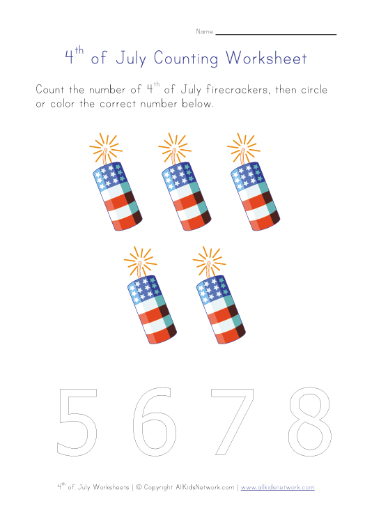 4th of july counting five