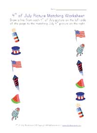 printable 4th of july picture matching