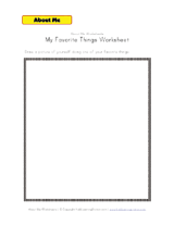 All About Me Worksheets