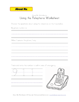 All About Me Worksheets