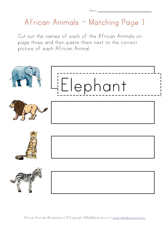 Jungle Animals Worksheets - ♥ Our English Site ♥
