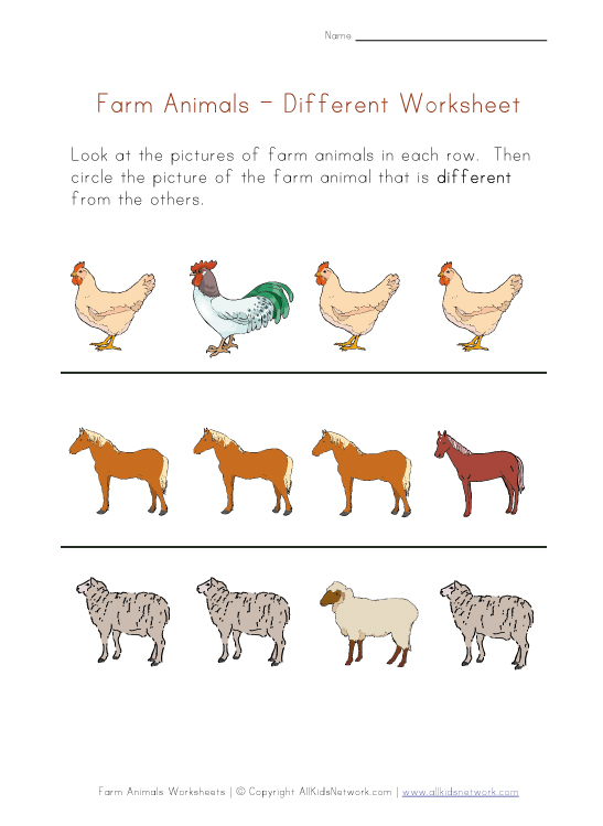 Farm Animals Worksheets - ♥ Our English Site ♥