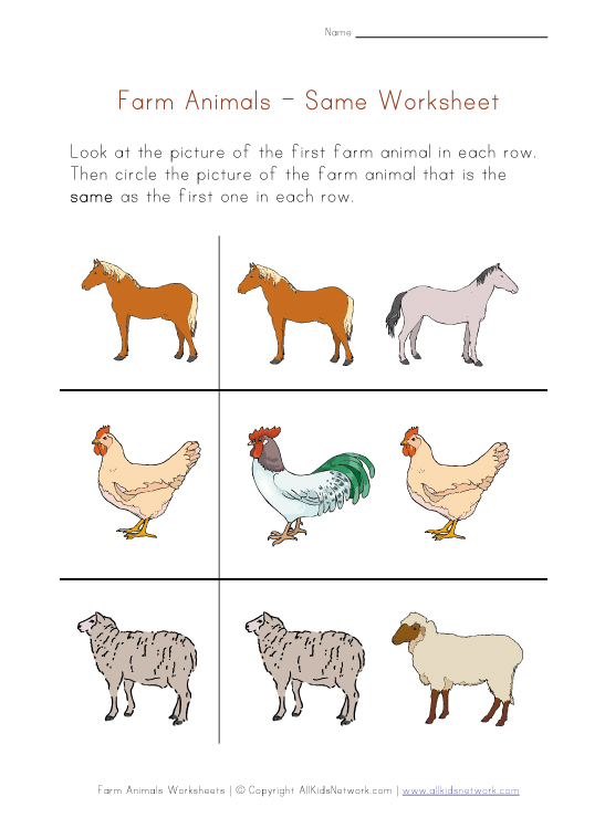 Farm Animals Worksheets - ♥ Our English Site ♥
