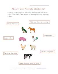 learn about farm animals worksheet