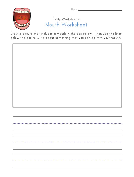 mouth worksheet