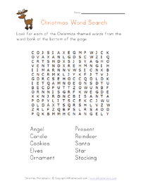 christmas word search
