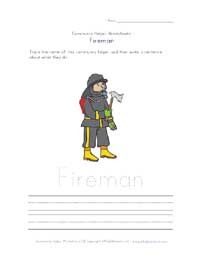 Community Helpers Worksheets