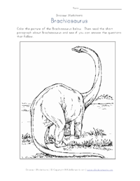 brachiosaurus worksheet