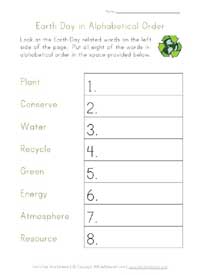 alphabetical order worksheet
