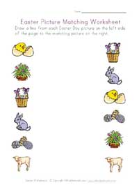 printable easter picture matching