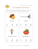 Fall Cutting Practice Worksheet | All Kids Network