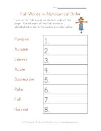 alphabetical order worksheet