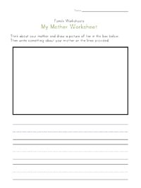 Family Worksheets for Kids | All Kids Network