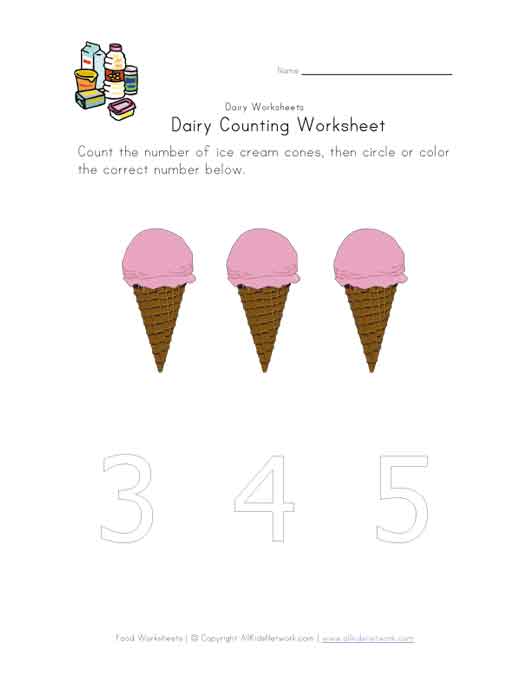 number three worksheet