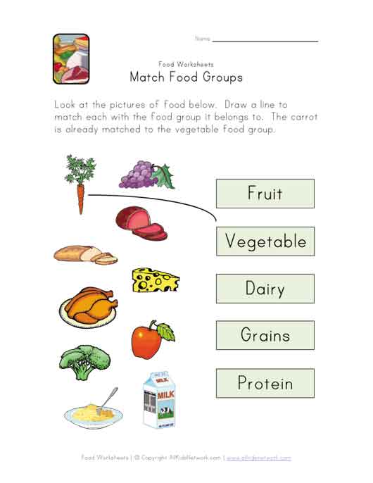 match-food-groups-worksheet