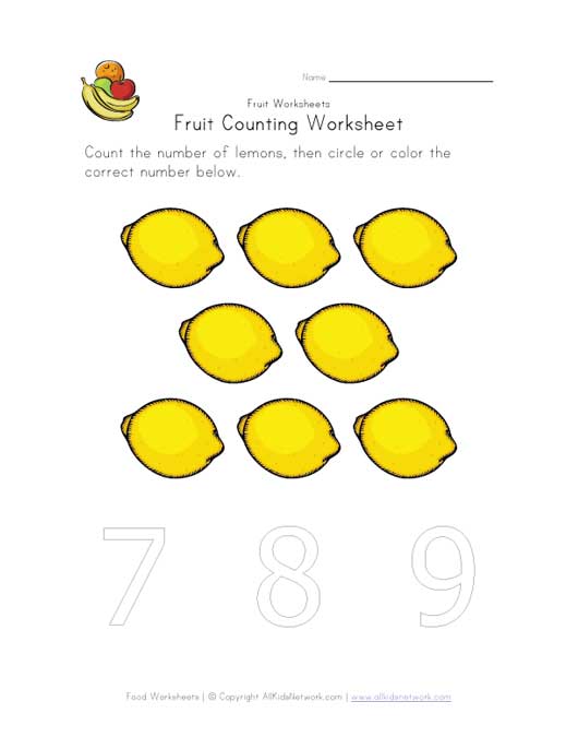 Eight Lemons Worksheet