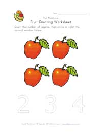 four apples worksheet
