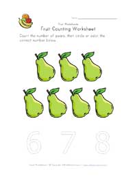 number seven worksheet