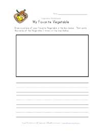 my vegetable worksheet