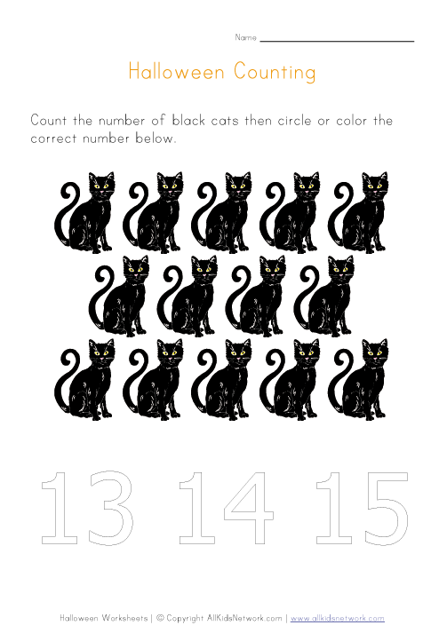 halloween counting to fourteen