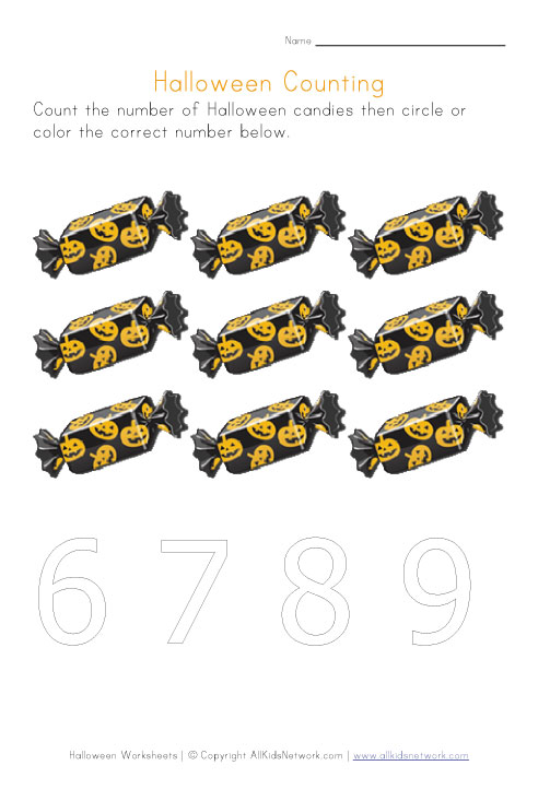 printable halloween counting to 9
