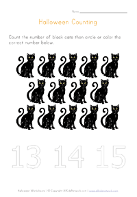 printable halloween counting to 14