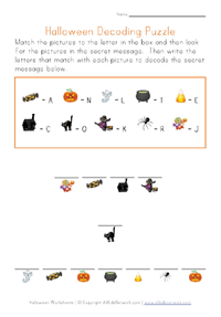 printable halloween decoder puzzle
