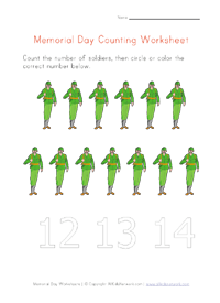 Memorial Day Worksheets for Kids