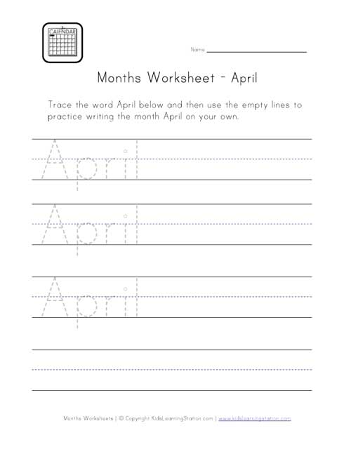 April Worksheet