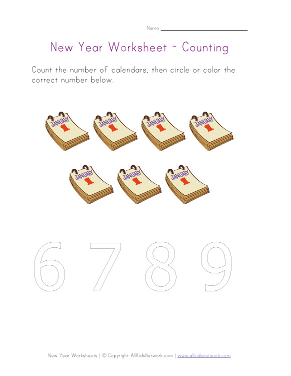 worksheets on new year new year worksheet counting to seven worksheets on new year new year worksheet counting to seven